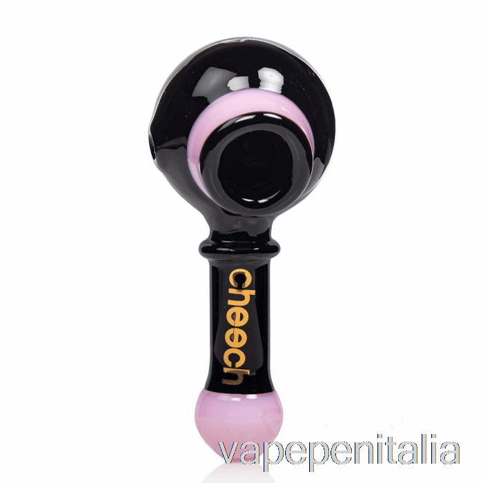 Vape In Italia Pipa A Doppio Cucchiaio In Vetro Cheech Nero / Rosa